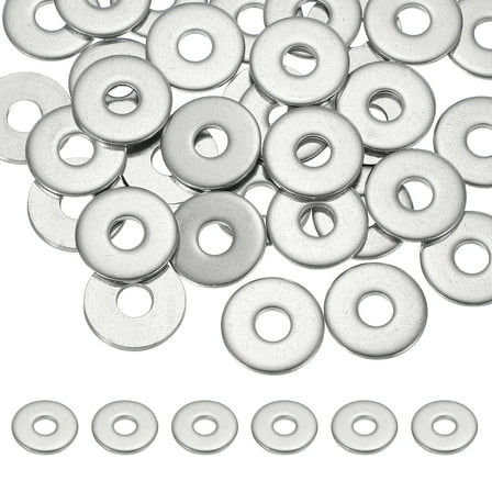 Uxcell M6 x 20mm Metal Screw Washers Set, 36Pcs 304 Stainless Steel Flat Washers