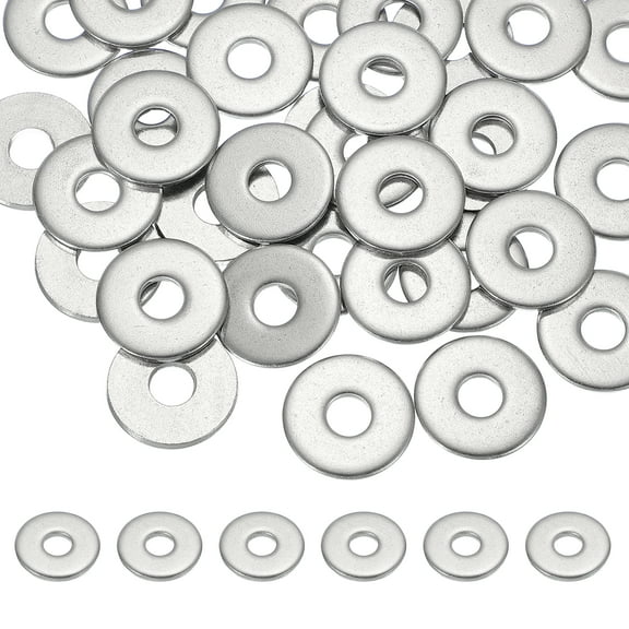 Uxcell M6 x 20mm Metal Screw Washers Set, 36Pcs 304 Stainless Steel Flat Washers