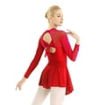 thumbnail image 1 of iiniim Women's Adult Long Sleeve Figure Ice Skating Dress Gymnastics Ballet Dance Leotard Dresses, 1 of 7