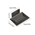 thumbnail image 3 of Zzbeans Stainless Steel Soap Box, Wall Mounted Perforated Soap Holder with Drainage, High-End Bathroom Soap Storage Rack for Shower Kitchen Sink, Black, 3 of 7