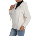 thumbnail image 4 of Winter Coats for Women, Women's Casual Versatile Thick Warm Long-sleeved Hooded Jacket,Winter Zipper Overcoat Outerwear White_S, 4 of 9