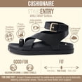 thumbnail image 3 of Cushionaire Entry Womens Ankle Wrap Molded Footbed Sandal with Adjustable Strap | Non-Slip Outsole | Womens Platform Sandals | Comfortable Summer Shoes | Wide Widths Available, 3 of 17