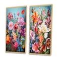 thumbnail image 3 of Designart "Mountain Spring Celebration of Wildflowers III" Wildflowers Framed Wall Art Set Of 2 - Traditional Pink Gallery Wall Frame Set For Home Decor, 3 of 6