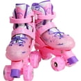 thumbnail image 4 of Patines de 4 Ruedas Little monkey Ajustable Niño Niña Rueda Led Talla S Rosa, 4 of 4