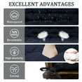 thumbnail image 2 of Outdoor swing cushions bench cushion, Waterproof Porch swing replacement cushions for outdoor furniture, 4" thick Bench Cushion for Backyard, Patio, Lawn（Navy blue 40×47in）, 2 of 6