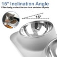 thumbnail image 4 of Ptlom Elevated Stainless Steel Pet Food Bowl with Stands, Raised Dog Cat Feeding Bowls Set Suitable for Cats and Small Dogs, Gray, 4 of 9