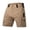 Khaki, variant on Men's Tactical Cargo Shorts with Multi Pockets and Ripstop Fabric Featuring Belt Loops and Reinforced Stitching Black L