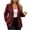Wine, variant on Purcolt Women's Stripes Blazer Dressy Casual Notched Lapel One Button Long Sleeve Boyfriend Jackets Suit Comfort Slim Fit Business Work Office Outerwear