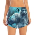 thumbnail image 2 of Vsdgher Cat Underwater Fantasy Athletic Shorts for Women, Women's Running Double Layer Shorts, High Waisted Yoga Shorts, Workout Athletic Shorts-Large, 2 of 7