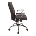 thumbnail image 3 of Chaise en Similicuir Noire avec Base Chromée, 3 of 6