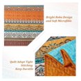 thumbnail image 6 of TiaGOC Orange Quilt Set Queen Size, Stripe Bohemian 3 Pieces Quilts Bedspread Set Boho Lightweight Microfiber All Season Bedding Coverlet Set for Queen Bed (96"x90"), 6 of 7