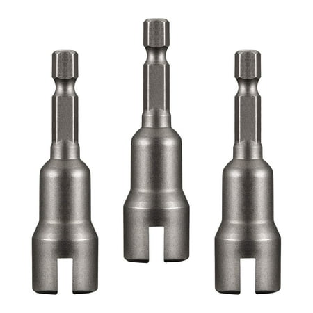 

3Pcs Socket Nut Adapter 1/4 Inch Hex Shank Tool Set Nut Driver Socket