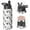 Black-2, variant on Leopard Print Insulated Stainless Steel Water Bottle with Straw & Cleaning Brush – 18 Oz | Leakproof, BPA-Free, 304 Stainless Steel, Wide Mouth, Travel Mug for Car, Gym, Office