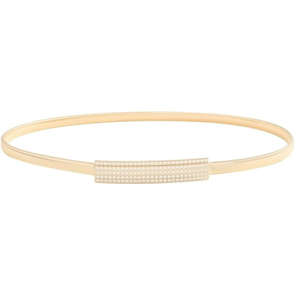 Elegant Skinny Belt Rhinestone Belts Thin Fashion Belt Ultra Elastic Belt for Women Adjustable Chain Stretch Elast