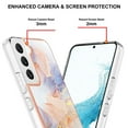 thumbnail image 3 of Nalacover for Samsung Galaxy S23 Plus Slim Case, Fish Scale Marble Pattern Soft TPU Shockproof Lens Protection Cover for Women Girls, Compatible with MagSafe Wireless Charging Case,White Marble, 3 of 5