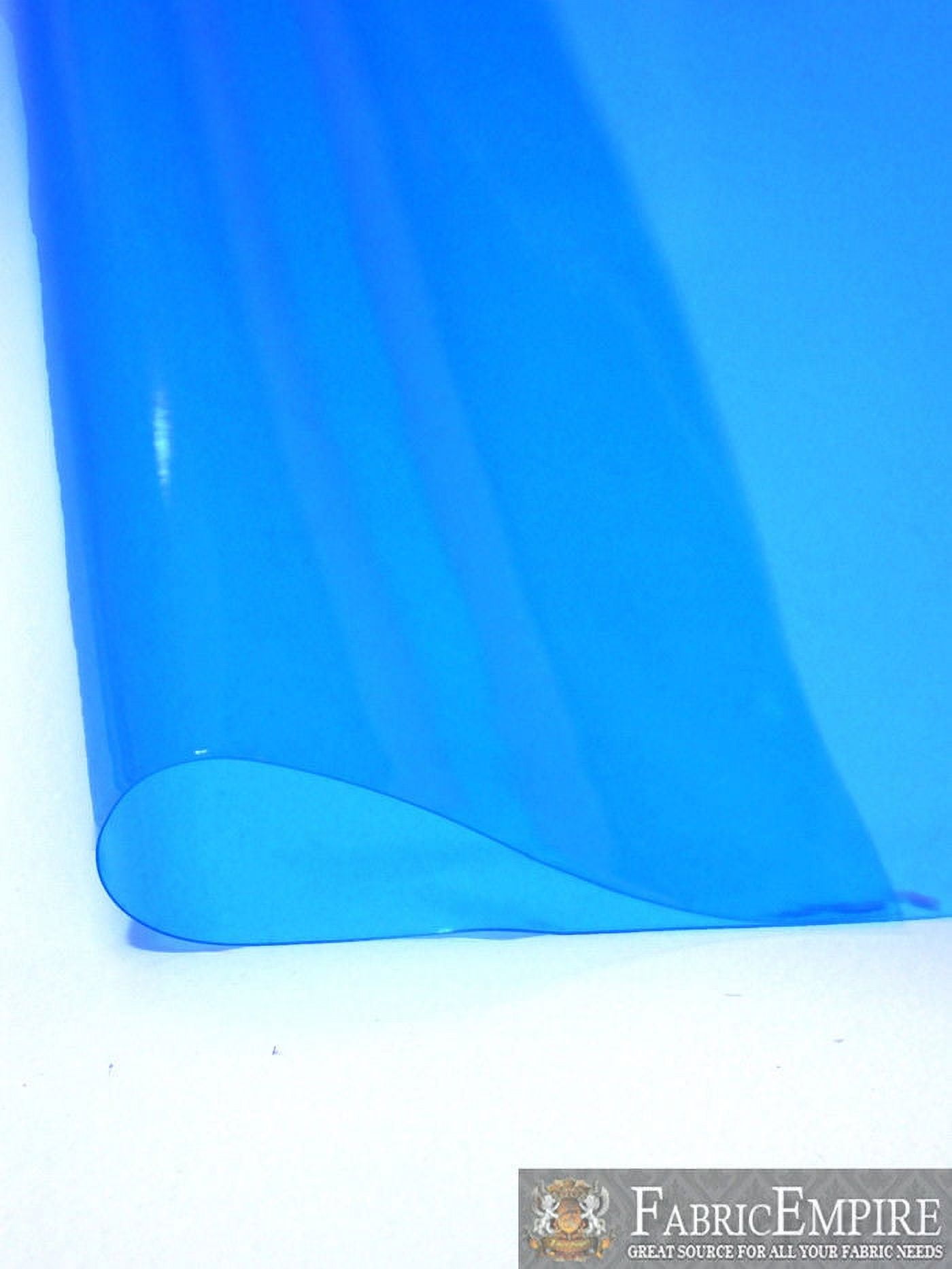 30 Gauge Blue Tinted Plastic Vinyl Fabric 48" Wide Sold By The Yard
