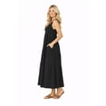 thumbnail image 2 of Women's Air Flow V Neck Tiered Maxi Dress with Pockets Casual Loose Fit Dress, 2 of 5