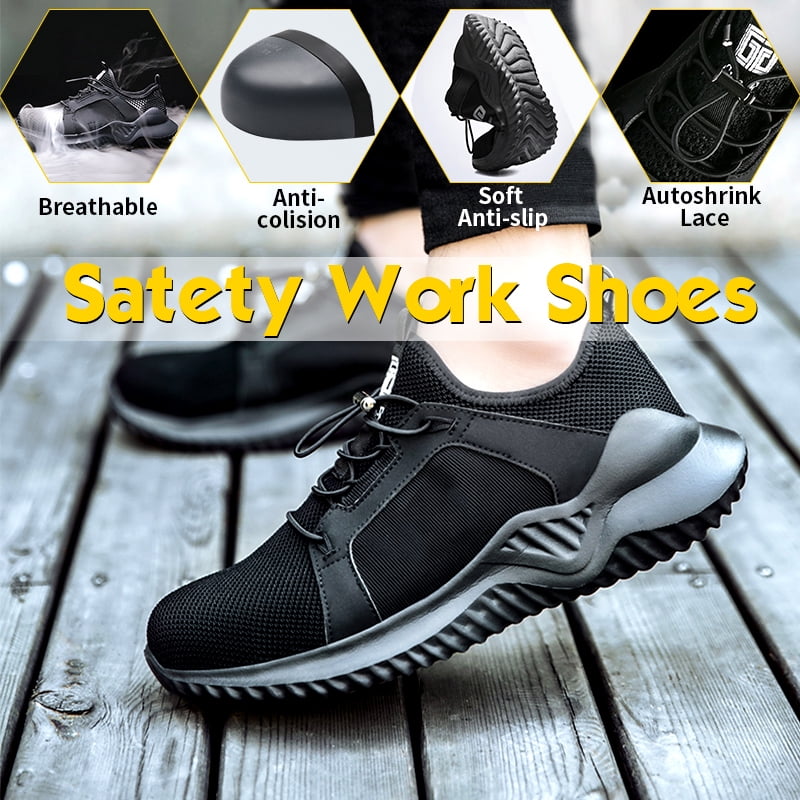 Men Sneaker Work Shoes Anti Slip Soft Breathable Safety Protective-Shoes 