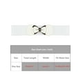 thumbnail image 4 of INSPIRE CHIC Women's Belt Bow Buckle Elastic Waist Seal Belts Fashion Versatile for Dresses Blouse 70x6cm/27.6x2.4" White, 4 of 6