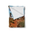 thumbnail image 2 of Landscape Soft Flannel Fleece Throw Blanket, Canyon Life Tribal Park Desert Monument Valley Scenery Cloudy Sky and Redrocks, Cozy Plush for Indoor and Outdoor Use, 60" x 80", Multicolor, by Ambesonne, 2 of 5
