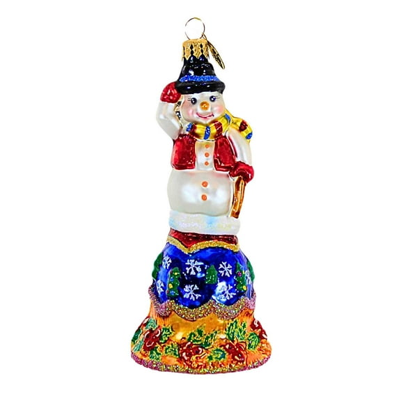 Christopher Radko Company 5.25In Frosty Chime, Glass, Ornament Snowman Bell 106890