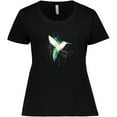 thumbnail image 3 of Inktastic Hummingbird Paint Splatter Women's Plus Size T-Shirt, 3 of 5