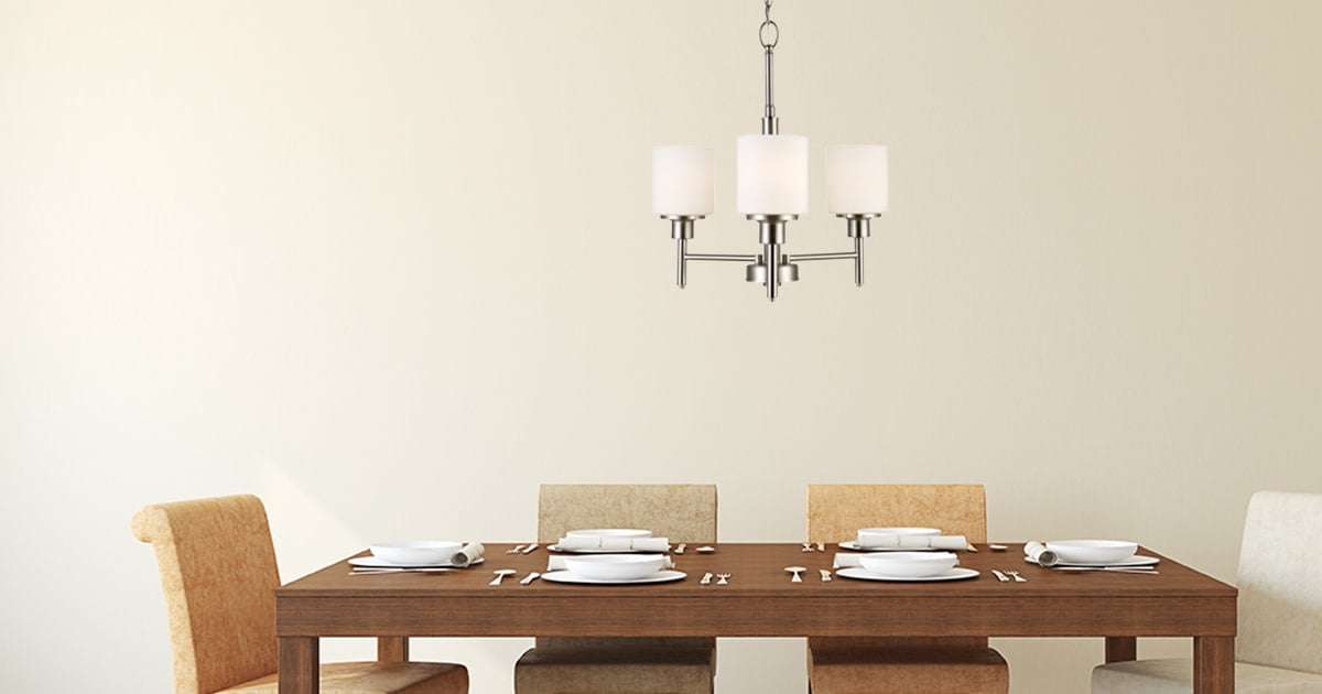 Design House Aubrey 3-Light Indoor Dimmable Chandelier with Frosted Glass