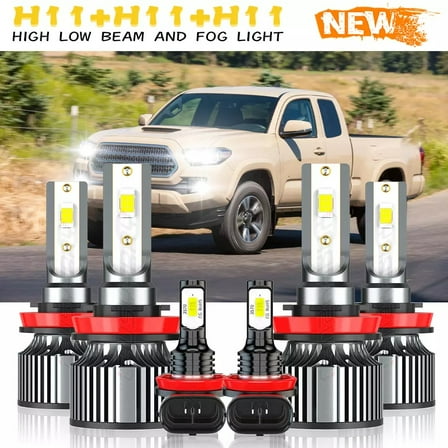 For Toyota Tacoma 2016 2017 2018 2019 2020 - 6x Combo LED Headlight   Fog Light Bulbs Kit 6500K White