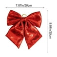 thumbnail image 3 of yulier Christmas Glitter Sequin Bow for Christmas Tree Xmas Wreath Garland Decorations, Christmas Bow Ornaments for Xmas Holiday Party Decor, 7.87"x9.84", Red, 3 of 6