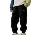 thumbnail image 2 of Vibrex Boys Cargo Pants 5-15Years Male Child Labor Pants Explosion Street Children's Pants Middle-aged Children's Casual Pants Children's Pants Elastic Waist Casual Jogging Trousers, 2 of 6