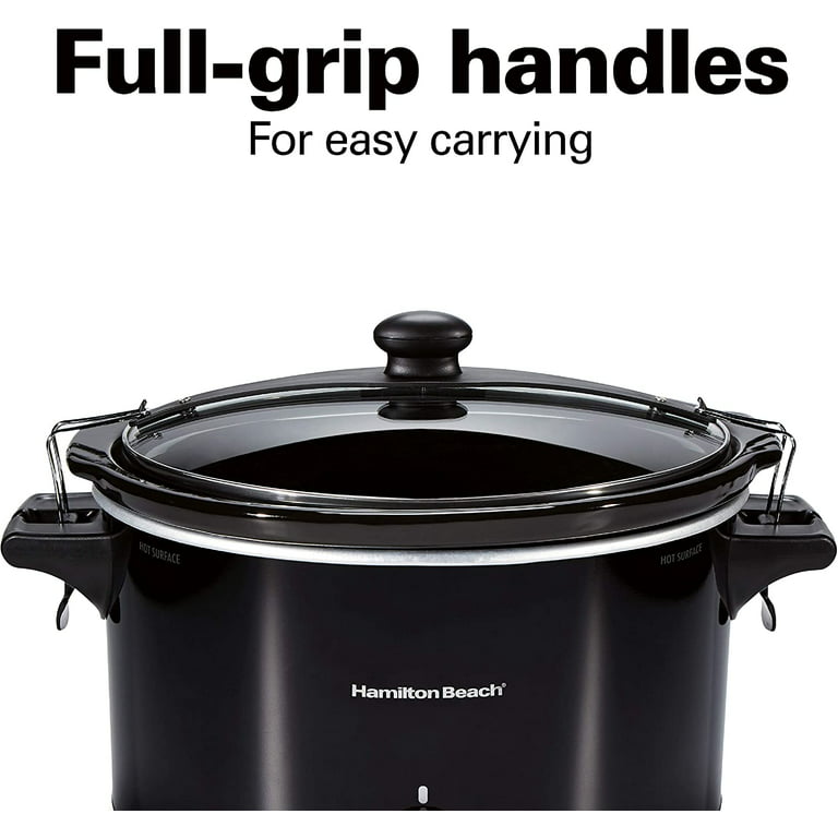 Hamilton Beach Slow Cooker, Extra Large 10 Quart, Stay or Go Portable With  Lid Lock, Dishwasher Safe Crock, Black (33195) –