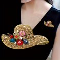 thumbnail image 1 of QJUHUNG Elegant Vintage Rhinestone Brooch Pin - Versatile And Chic Accessory For All Occasions, 1 of 7
