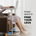 thumbnail image 6 of Metal TV Tray with Wheels Adjustable Meal Folding Laptop Table 3 Heights Tilt Angles Portable Over Bed Sofa Stand Desk Gray Green, 6 of 6