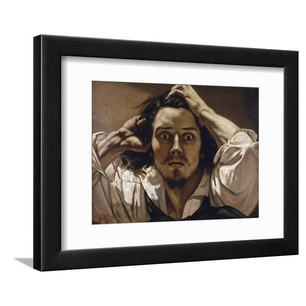 The Desperate Man (Self-Portrait) by Gustave Courbet Framed Print Wall ...