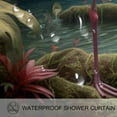 thumbnail image 3 of Flamingo Waterproof Printed Bathroom Curtain Set with Hooks - Stylish Bathroom Decoration, 3 of 5