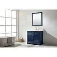 thumbnail image 5 of Milano 36" Single Sink Bathroom Vanity Set in Blue with Carrara Marble and Sink, 5 of 14