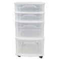 thumbnail image 2 of Homz Clear Plastic 4 Drawer Medium Home Storage Container Tower w/Wheels, 2 of 12