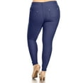 thumbnail image 3 of Women's Plus Size Stretch Casual Basic Pockets Button Solid Leggings Denim Jeans Pants, 3 of 4