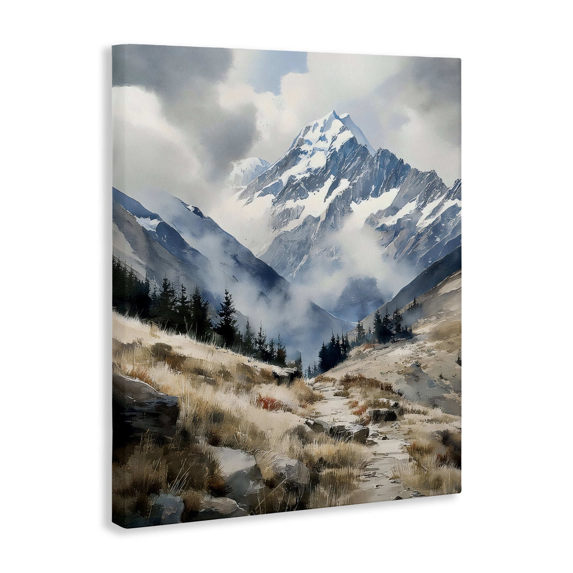 Stupell Industries Snow Caps Mountain Peaks Canvas Wall Art, design by Franklyn Gregory
