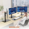 thumbnail image 3 of Single LCD Computer Monitor Standing Desk Stand Mount Riser for to screen with Swivel Height Adjustable Rotation Vesa Base Stand Holds One () Screen up to Lbs(HTB, 3 of 9