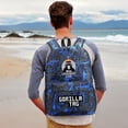 thumbnail image 3 of Three-Pieces Set Of School Bags For Male And Female Students, Campus Pencil Case, Canvas Bags Large-Capacity Backpack, 3 of 6