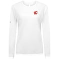 thumbnail image 2 of Women's Levelwear White Calgary Flames Sequoia Primary Logo Long Sleeve T-Shirt, 2 of 3