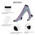 thumbnail image 5 of Sikiie Rainbow Peacock Feathers 1 Pairs Compression Socks for Men and Women 15-20 mmHg Running Support Socks, 5 of 7