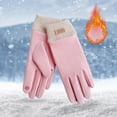 thumbnail image 4 of Guantes de Invierno para Pantallas Táctiles para Mujer, Forrados, Gruesos, Antideslizantes, para s Completos, Clima Frío, Adultos, Mujeres, Campin Rosado Yinane Guantes de invierno para mujer, 4 of 7