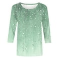 thumbnail image 5 of 3/4 Sleeve Tops for Women Summer Sale Women's Fashion Round-Neck Short Sleeved Printed Pullover Dress, 5 of 5