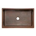 thumbnail image 3 of 35'' Hammered Copper Kitchen Apron Single Basin Sink with Scroll Design, 3 of 4
