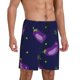 thumbnail image 2 of Balery Eggplant Pantalones cortos de pijama de punto de algodón para hombre con cinturilla y bolsillos-4X-Large, 2 of 6
