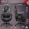 thumbnail image 2 of Waleaf Video Game Chairs with footrest,Gamer Chair for Adults,Big and Tall Chair, 400lb Capacity, Racing Style Computer Chair with Ergonomic Lumbar Support, Gaming Chairs for Teens, 2 of 7