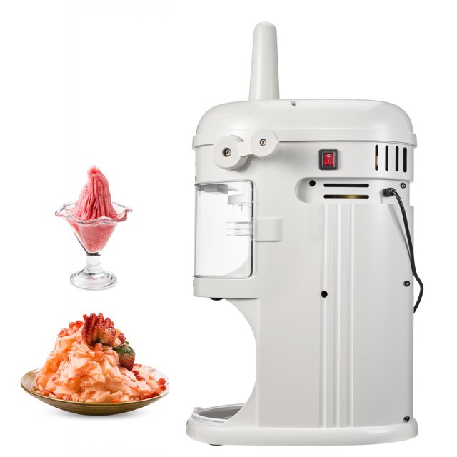 KFFKFF Commercial Ice Shaver Crusher, 220lbs/hr Electric Fluffy Ice & Snow Cone Machine, 250W 1500RPM Tabletop Fluffy Shaved-Ice Machine