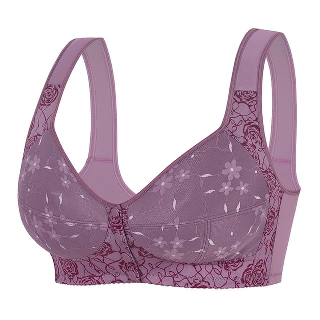 Classic Front-Button Lingerie for Relaxed with Comfortable Backless Support and Adjustable Straps